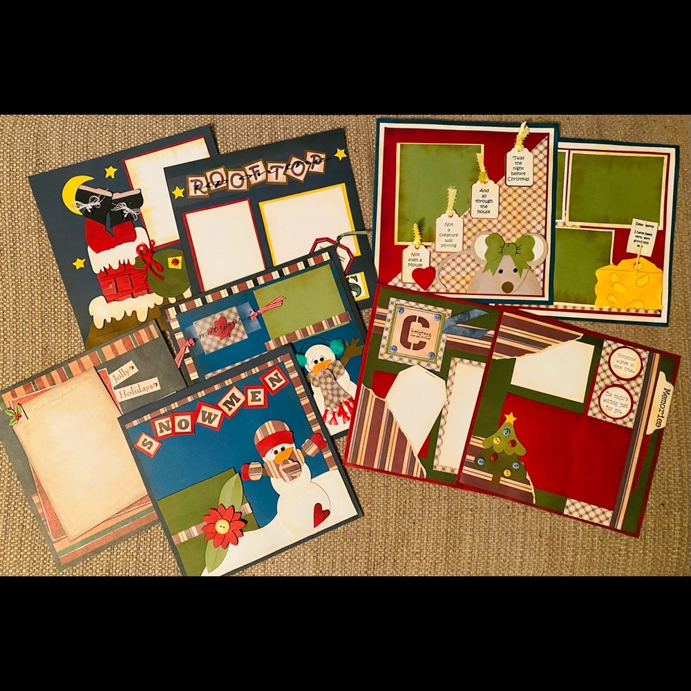 Cute 9 Premade 8x8 ScrapBook Pages